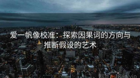 爱一帆像校准：探索因果词的方向与推断假设的艺术