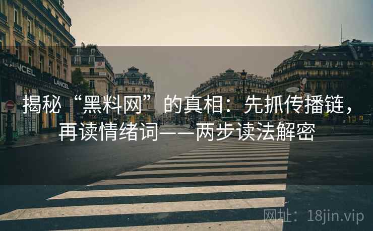揭秘“黑料网”的真相：先抓传播链，再读情绪词——两步读法解密