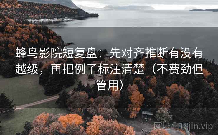 蜂鸟影院短复盘：先对齐推断有没有越级，再把例子标注清楚（不费劲但管用）